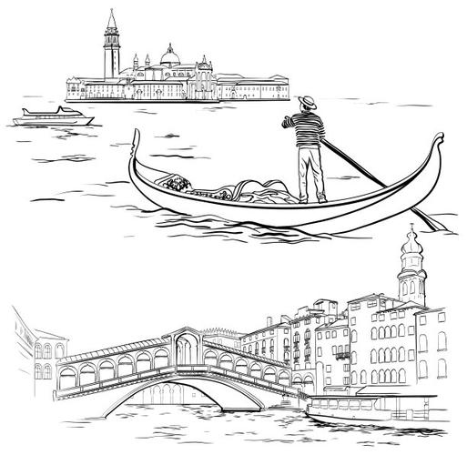 威尼斯的小船有什么作用_威尼斯的小船图片简笔画
